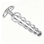 Stainless Steel Hollow Anal Plug with Graduated Anal Beads – 6 Bead Steel Hollow Anal Trainer, Anal Expander & Anal Dilator Butt Plug with Anti-Slip Base, Wearable Anal Plug Sex Toy for Men Women
