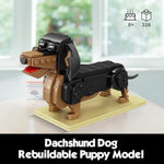 Dachshund Dog Building Toy Set,Adorable Dogs Figures For Girls Age 8-12,Gift Idea For Dog Lovers,Puppy Model For Kids Who Love Animals,Party Favors