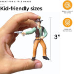 Liberty Imports 12 PCS Cowboy and Indian Figures, Mini Wild West and Native American Toy Figurines with Realistic Details, Western Cake Toppers, Party Favors for Kids