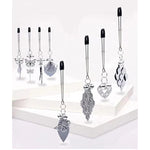 Silver Butterfly Pendant Bell Nipple Clamps, Adjustable Breast Nipple Clamps, Papilla Straighteners Corrector Nipple Shield Nipple Clamps Adjustable Breast Clamps (H)