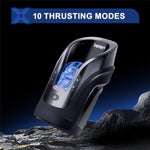 Leten King Pro Min Automatic Quickshot Male Masturbator Cup With Voice & 10 Thrusting & Sucking Stimulate Electric Penis Stroking Ultra Long Telescopic Cock Stroker Dual Open Auto Pocket Pussy Sleeve