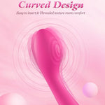 G Spot Vibrator Wand for Women, Clitoral G-Spot Anal Stimulator Adult Toys with 9 Vibrations & LCD Display, Travel-Friendly Rechargeable Waterproof Massager Sex Toys for Solo or Couples (Pink)