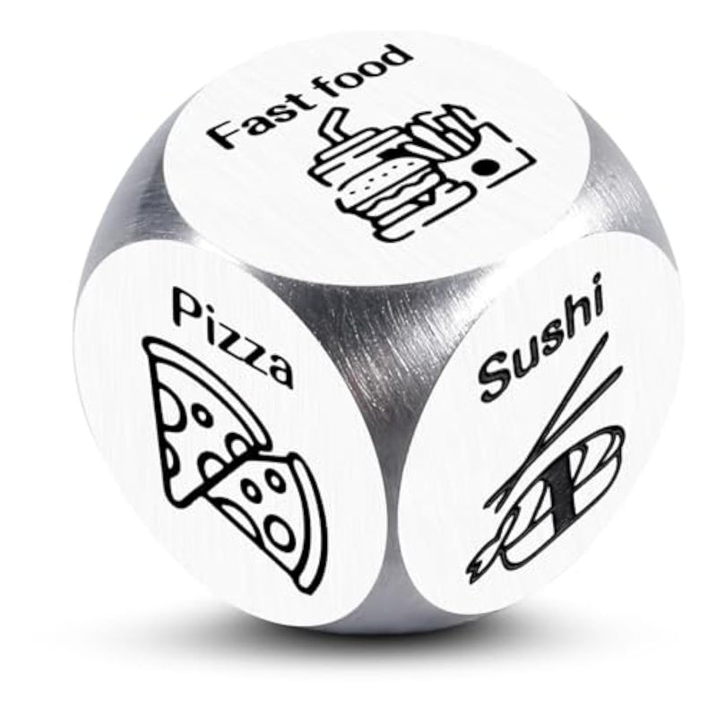 Stocking Stuffers For Men Women Adult, Date Night Food Decision Dice For Girlfriend Boyfriend Husband Wife, White Elephant Gifts For Him Her, Christmas Anniversary Valentines Birthday Gift For Couple