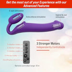 3Motor Strapless Vibrator with Remote Control for Intimate Pleasure