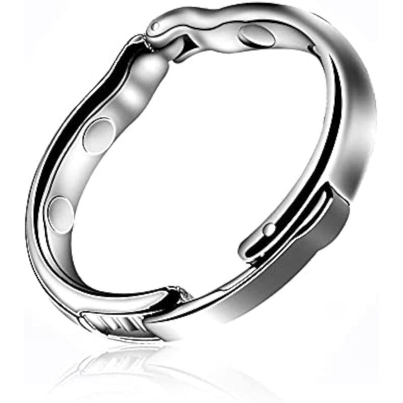 Metal Cock Ring, Cock Ring Adjustable Male Metal Penis Ring (Large)