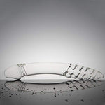 Glass Dildo, Crystal Double-Ended Penis Pleasure Wand With Spiral Texture And Vivid Glans Anal Butt Plug For G-Spot Stimulation