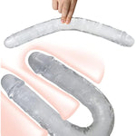 Double Dildo Adult Sex Toys, 15.7 Inch Long And Thick Realistic Dildo With Lifelike Glans And Vein Texture, G-Spot Prostate Massage Anal Vaginal Double Penetration, Couple Sex Toys For Male Female