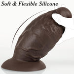 3.8'' Diameter Thick Girthy Dildos, 7.5 Inch Silicone Fat Dildo Huge Butt Plug With Suction Cup & No Balls For Deeper Anal Stretcher, Massive Penis Anal Plug Sex Toy For Advanced Men Couple Women