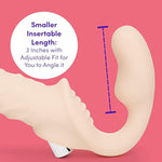 Lifelike Lover Luxe Strapless Strap On Vibrating Dildo - 9 Inch Silicone Realistic Dildo For Women - 12 Vibration Modes - Adult Sex Toy - Rechargeable & Waterproof - Flesh Pink