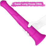 Super Big Size Horse Dildo 16.2Inch Long Silicone Material Strong Suction Cup Big Cock Adlut Sex Toys No Any Smell(Purple)