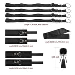 Bondage Restraints Bdsm Kit Sex Toy, Versatile Bed Restraints Sex Toys With Sex Straps Bondage Cuffs Blindfold & Feather