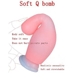 Silicone Sex Toys Anal Plug Realistic Dildo, 8.58" 7.01" Bowling Ball Silicone Dildo, Meat Feel Design Experience Double Pleasure (Pink, Large)