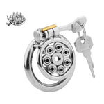 Flat Chastity Cage With Cbt Spikes Adults Sex Toys Penis Lock With Silicone Catheter For Men New Small Cock Cage Sm Extreme Bondage Testicular Torture Devices (45Mm)