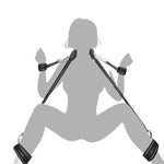 Adjustable Support System With Detachable Cuffs - Premium Leg Support For Fitness, Yoga & Therapy - Heavy-Duty Design For Active & Recovery