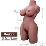 Realistic Sex Doll Men Masturbador 3D Boobs Pocket Pussies Anal Hands Free Masturbators Male Sex Toys Butt Tpe Real Life Size Torso Sex Dolls Mens Vagina Masturbator Fake Pussy Ass Adult Toy