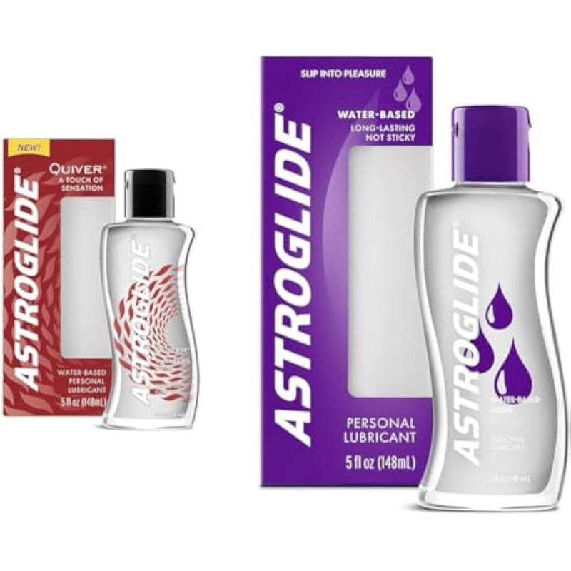 Astroglide Water Based Lube (5oz) Tingling Sensation, Silky Smooth Lubricant, and Premium Personal Lube for Couples