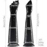Black 15.75 Inch Real Super Big Hand Dildo And 10.64 Inch Realistic Huge Dildos With Strong Suction Cup Butt Plug Anal G-Spot Stimulation Sex Toys For Women Men
