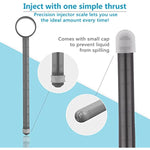 Lube Applicator Syringes, Lubricant Tube Shooter With Smooth Rounded Cap For Men, Women & Couples, Reusable, Easy Use & Clean [10Ml Scales][2 Pcs Gray & 2Pcs Blue]