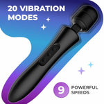 Vibrating Adult Toys Wand Massager Vibrator, Quiet, High Power & Waterproof, Vibration Clitoris Stimulation, Adult Sex Toys (Black)