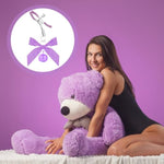 2Pcs Body Jewelry Non Piercing, Adjustable Nipple Clamps For Adult, Stainless Steel Bow Nipples Clips With Bell, Pressure Nipples Clamps With Chain, Purple Nipple Jewelry For Adults