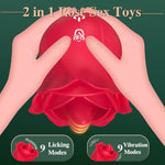 Sex Toys For Women, Rose Sex Toy Vibrator With 9 Tongue Licking & 9 Vibration Adult Toys, Rose Vibrator Adult Toy Dildo Clitoral Vibrators, Adult Sex Toys & Games
