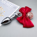 Bullet Metal Butt Plug For Women With Bow Bullet Butt Plug With Bell Anal Plug Sex Toy