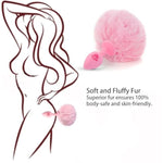 Bunny Tail Anal Butt Plug Anal Silicone Anal Plug Fluffy Rabbit Tail Sex Toys Cute Sexy Cosplay Adult Games For Men Or Women (Pink)