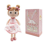 17'' Plush Dolls Baby Girl Toy Gifts Stuffed Doll Super Soft Plush Toy Pink With Gift Box (Pink Doll)