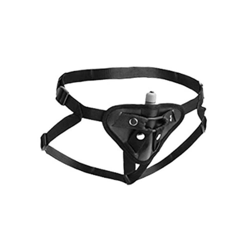 Sutra Fleece-Lined Strap-On with Built-In Vibrator Pouch