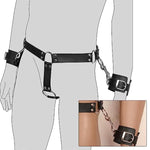 Bdsm Male And Female Chastity Belt Bondage Restraints Devices With Straps Cuffs, Faux Leather Handcuffs Sex Bed Adult Toys, Sex Leash Bondage Fetish Handcuffs Kit Cuff Set For Couples Bedroom Play