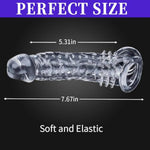 Pennis Extende Penis Sleeve Cock Sleeve Reusable Condom, Sex Toys - Pumps & Enlargers Super Thick Realistic Penis Extender Enlarger For Men, Pennis Sleeve Girth Enhancer For Men Sex Enhancer (1)