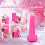 Thrusting Soft Pink Liquid Silicone Jelly Dildo, Suction Cup Fantasy Anal G Spot Rotating Vibrating Realistic Strap On Dildo, Remote Control Vibrator, Women Female Couples Adult Sex Toys Games