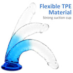 XXL Thick Crystal Dildo with Strong Suction Cup for Anal Sex Toys, 11.22 Inch