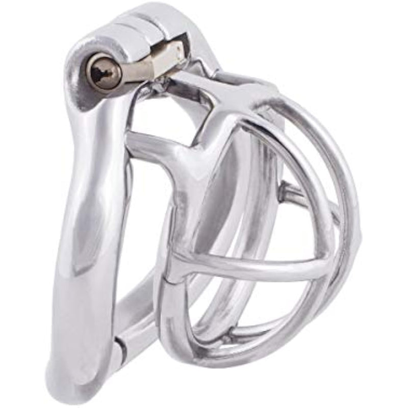 Small Male Chastity Device Stainless Steel Ergonomic Design Male Cock Cage K045 (45Mm/ M Size)