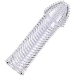 4 Pcs Silicone Penis Sleeves Reusable Condoms Cock Enlarger Penis Erection Sex Toy For Men Transparent