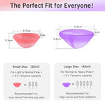 Soft Rose Menstrual Disc Small – Reusable Medical-Grade Silicone Period Disc | Leak-Free 12H Protection, Flexible & Body-Safe Design | Eco-Friendly Tampon Alternative for Women