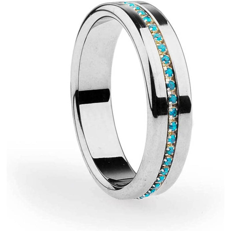 Sex Toys Cock Ring Stainless Steel Penis Ring Delayed Ring For Male Lasting For Cock Training Light Blue 44Mm