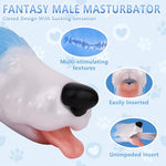 Monster Male Masturbator Silicone Dog Mouth Stroker with Pocket Pussy, Fantasy Masturbator Realistic Mouth Sex Toy Masturbation Cup Blowjob Animal Adult Sex Toys for Men