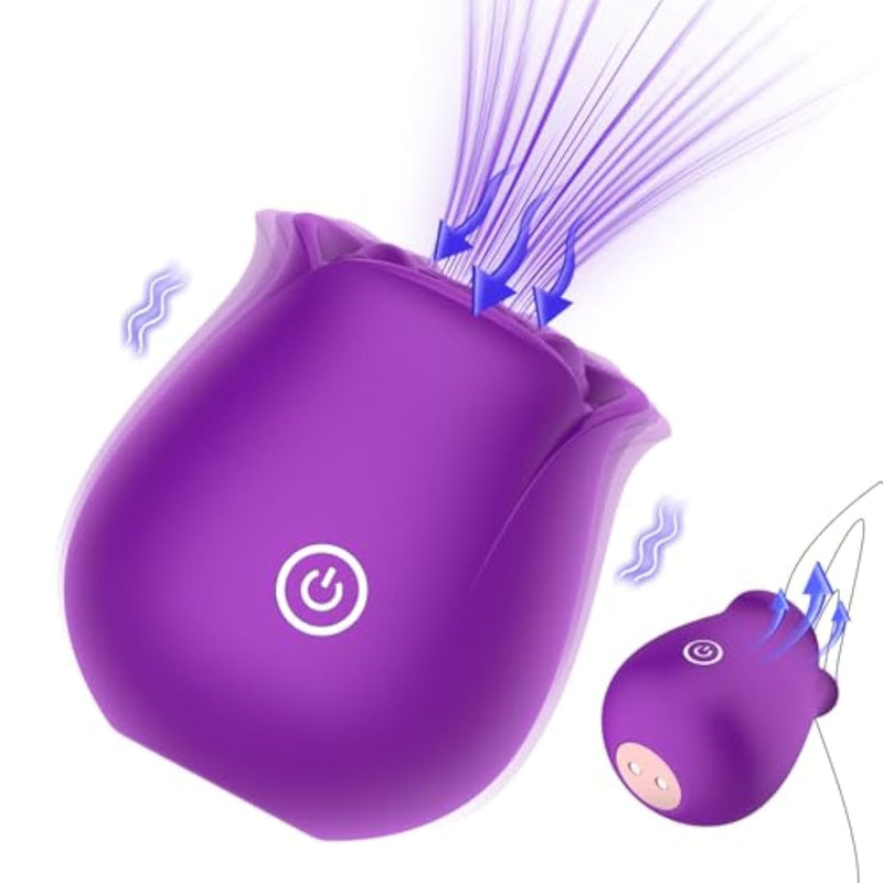Rose Sucking Vibrator for Women with 10 Modes and Magnetic Charger