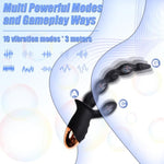 3 Motors Anal Plug Aanal Beads, Ultra-Soft Liquid Silicone Vibrating Butt Plug, Graduated Anal Toys Prostate Massager With 10 Vibrations, Rechargeable Anal Sex Toys For Men & Women And Couples
