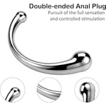 G-Spot Dildo, Stainless Steel Curved Dual Ended Fetish Plug, P-Spot G-Spot Stimulator For Anal Play Prostate Massage Masturbation Sex Toy For Couple