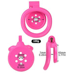 Flat Chastity Cage Male Chastity Devices Lock Design Metal Penis Cage Stainless Steel Cock Cage Bdsm Toys For Couples Sex (No Tube,Pink)