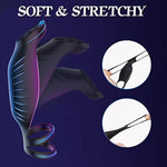Vibrating Triple Cock Ring, Stretchy Penis Ring Couple Vibrator With 9 Vibration Modes Sleeve Extender, Rechargeable Waterproof Adult Sex Toys For Men Couples, 4.72 In