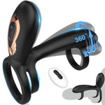 Vibrating Cock Ring With 360° Twisting G-Spot Stimulator – Penis Ring Couple Sex Toys With 10 Modes, Adult Toy For Clitoral & Testicle Stimulation, Penis Sleeve Extender Couples Vibrator For Men Women