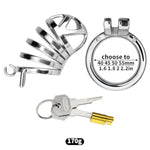 Stainless Steel Cutout Chastity Cage With Invisible Concealed Lock And Key For Men, Anti Escape Penis Cage Adult Sm Restraints Sex Toy Game, Cock Cage For Everyday Wear, Home And Office (L,40Mm)
