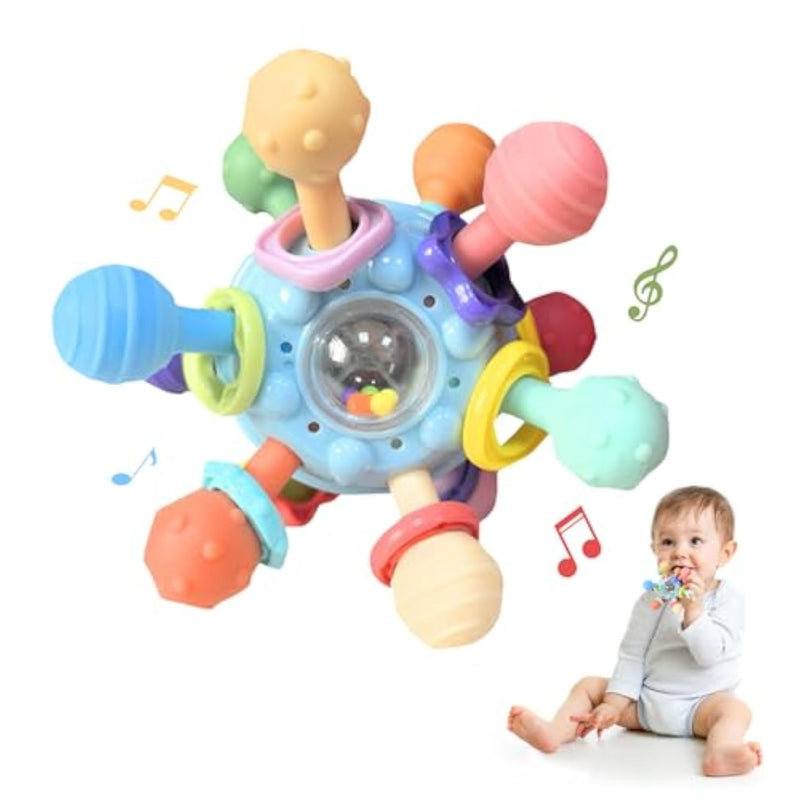 Baby Sensory Teething Toys For 0 6 6 12 Months, Infant Montessori Toys, Tee