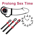 Cock Rings Adjustable Penis Rings Set Sex Longer Lasting Stronger Male Dildo Stretchy Silicone Adult Sex Toys Games For Men Women Couples Pleasure (Red)