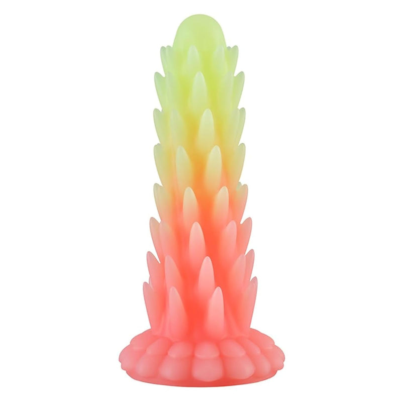 Luminous Spiky Silicone Dildo Adult Sex Toy For For Women, Men, 7.48" Dragon Monster Dildo With Barbs, Powerful Suction Cup, Anal Butt Plug G Spot Prostate Massage, Fantasy Spike - M