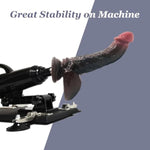 8.6" Curved Realistic Dildo For 3Xlr Sex Machine Liquid Silicone Dildo G-Spot Orgasm Big Dick Wand Lifelike Penis For Vagina & Anal Play(Black)