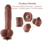 9.1” Silicone Dildo, Thick And Realistic Cock - Removable Kliclok System - Intermediate Series